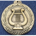 1.5" Stock Cast Medallion (Music Lyre)